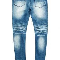 MENS JEANS CHAUNCY PRINTED DENIM JEAN- ORANGE
