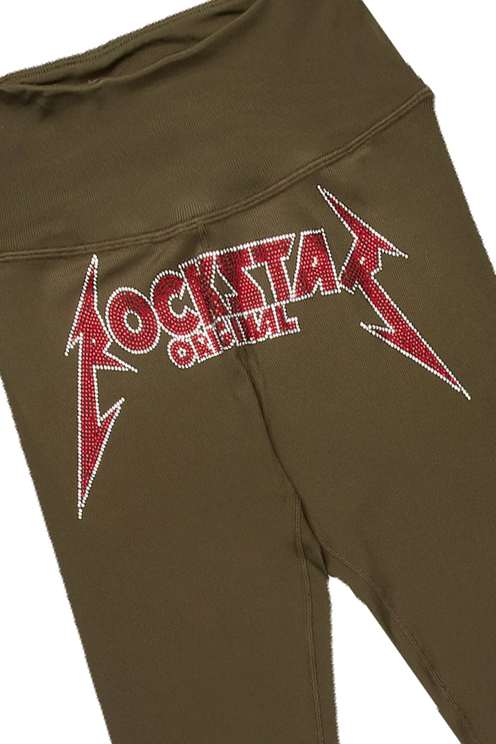 WOMENS ACTIVEWEAR CLAUDIA RIBBED ACTIVE SET-OLIVE 12 WOMENS ACTIVEWEAR CLAUDIA RIBBED ACTIVE SET-OLIVE