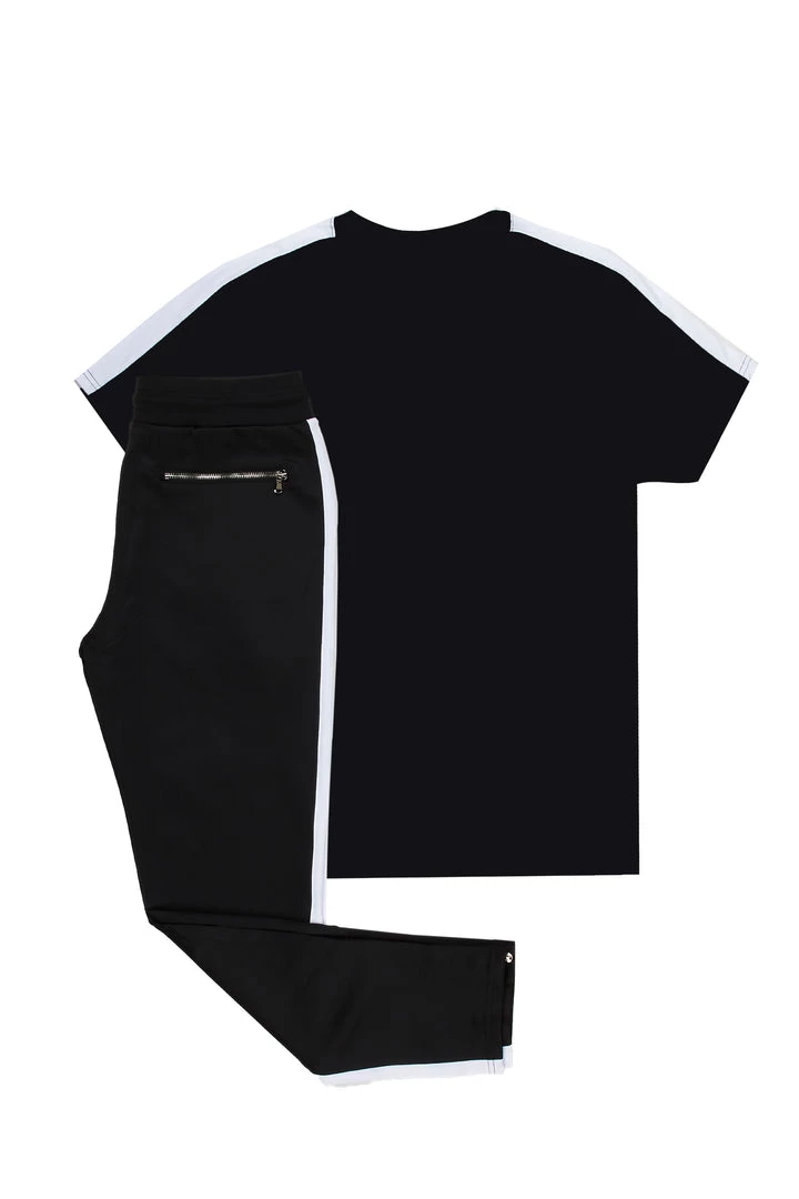 BOYS TRACK SETS BOYS CRISS T-SHIRT REFLECTIVE TRACK SET-BLACK New Arrivals 8 BOYS TRACK SETS BOYS CRISS T-SHIRT REFLECTIVE TRACK SET-BLACK New Arrivals