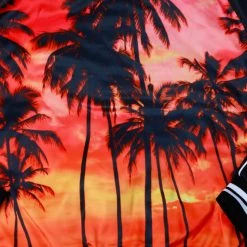 MENS JACKETS Jackets & Outerwear Cayman Logo Bomber Jacket With Stripe Rib Trim Detail- Black