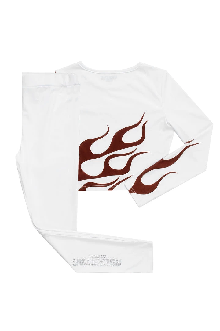 WOMENS ACTIVEWEAR CHARLIE ACTIVE SET - WHITE Best Seller 4 WOMENS ACTIVEWEAR CHARLIE ACTIVE SET - WHITE Best Seller