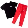 MENS TRACK SETS CHIEF T-SHIRT TRACK SET-RED/BLK