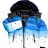BOYS OUTERWEAR KIDS CURRY 2.0 PUFFER JACKET- BLUE/BLACK