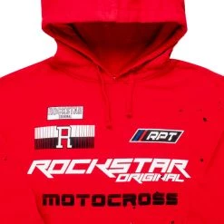 MENS HOODIES & SWEATSHIRTS Tops DARBY GRAPHIC HOODIE-RED