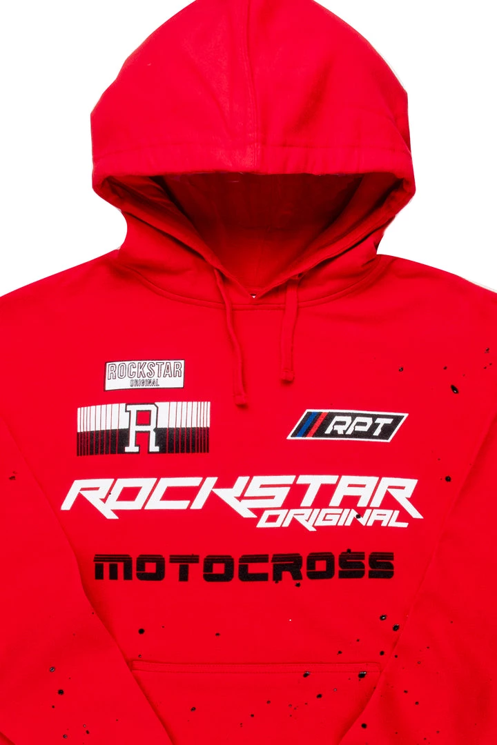 MENS HOODIES & SWEATSHIRTS Tops DARBY GRAPHIC HOODIE-RED 2 MENS HOODIES & SWEATSHIRTS Tops DARBY GRAPHIC HOODIE-RED