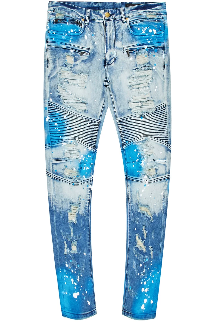 MENS JEANS Denim DEMNA PAINTER JEAN-LIGHT BLUE 1 MENS JEANS Denim DEMNA PAINTER JEAN-LIGHT BLUE