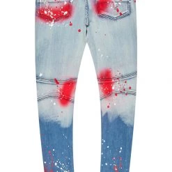 MENS JEANS DEMNA PAINTER JEAN-BLUE/RED Denim