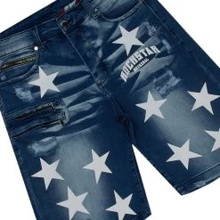 MENS SHORT SETS STELLAR T-SHIRT/DENIM SHORT SET-WHITE Track Sets 5 MENS SHORT SETS STELLAR T-SHIRT/DENIM SHORT SET-WHITE Track Sets