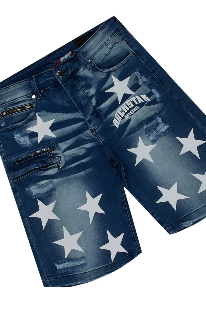 MENS SHORT SETS STELLAR T-SHIRT/DENIM SHORT SET-WHITE Track Sets 3 MENS SHORT SETS STELLAR T-SHIRT/DENIM SHORT SET-WHITE Track Sets