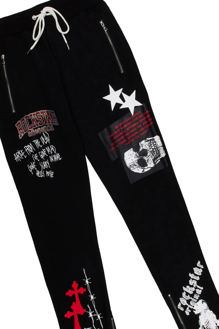 MENS TRACK SETS DENNIS T-SHIRT TRACK SET-BLACK 10 MENS TRACK SETS DENNIS T-SHIRT TRACK SET-BLACK