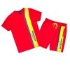 MENS SHORT SETS DENZIEN SHORT SET-RED Track Sets