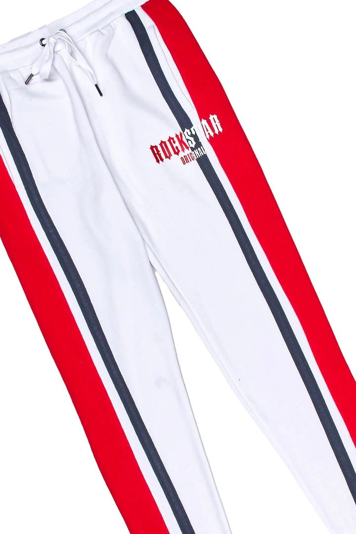 MENS TRACK SETS DEPP T-SHIRT/JOGGER SET-WHITE/NAVY 3 MENS TRACK SETS DEPP T-SHIRT/JOGGER SET-WHITE/NAVY