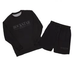 MENS SHORT SETS Track Sets DIMITRI CREWNECK SHORT SET-BLACK 9 MENS SHORT SETS Track Sets DIMITRI CREWNECK SHORT SET-BLACK