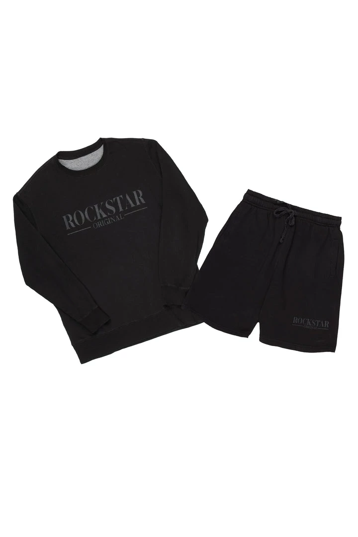 MENS SHORT SETS Track Sets DIMITRI CREWNECK SHORT SET-BLACK 4 MENS SHORT SETS Track Sets DIMITRI CREWNECK SHORT SET-BLACK