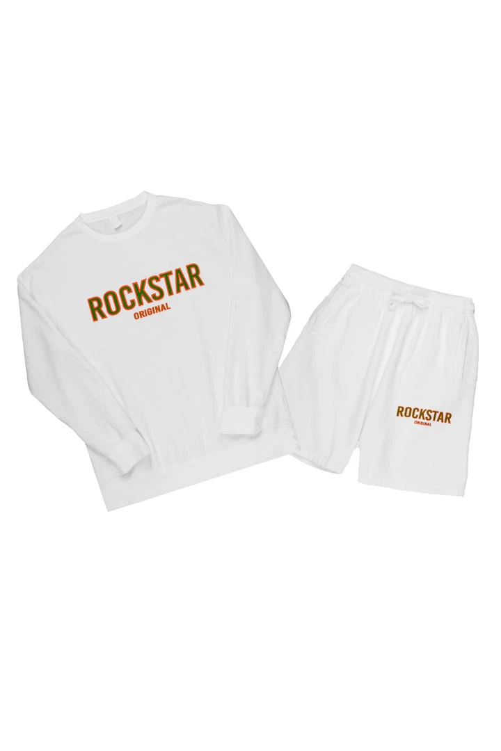 MENS SHORT SETS DIMITRI CREWNECK SHORT SET-WHITE Track Sets 4 MENS SHORT SETS DIMITRI CREWNECK SHORT SET-WHITE Track Sets