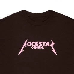 MENS TEES DIOGO PRINTED T-SHIRT- BROWN/PINK Tops