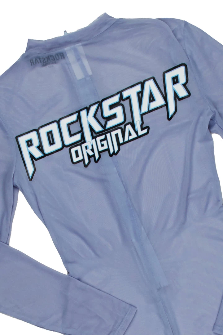 WOMENS ROMPERS & JUMPSUITS Best Seller DIXIE MESH ROMPER-CHAMBRAY BLUE 2 WOMENS ROMPERS & JUMPSUITS Best Seller DIXIE MESH ROMPER-CHAMBRAY BLUE