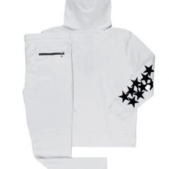 MENS TRACK SETS DOMINIC GRAPHIC TRACKSET-WHITE 7 MENS TRACK SETS DOMINIC GRAPHIC TRACKSET-WHITE