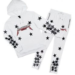 MENS TRACK SETS DOMINIC GRAPHIC TRACKSET-WHITE