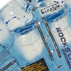 MENS TRACK SETS DOUG DENIM JACKET/TRACKPANT SET-OLIVE