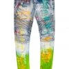 MENS JEANS Denim DRIPPER PRINTED JEAN- YELLOW