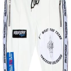 MENS PANTS Track Sets DUKE TRACK PANT-WHITE
