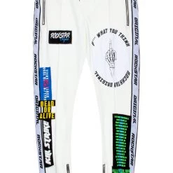 MENS PANTS Track Sets DUKE TRACK PANT-WHITE