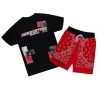MENS SHORT SETS DURK GRAPHIC SHORT SET-BLACK/RED