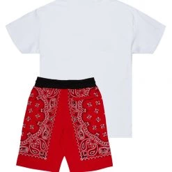 MENS SHORT SETS DURK GRAPHIC SHORT SET-WHITE/RED 7 MENS SHORT SETS DURK GRAPHIC SHORT SET-WHITE/RED