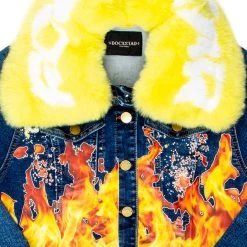 WOMENS JACKETS FLAMA DENIM JACKET-MED. WASH