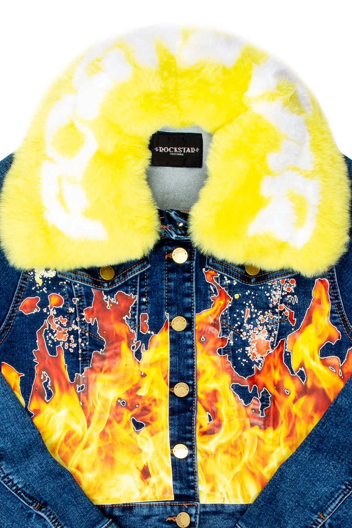 WOMENS JACKETS FLAMA DENIM JACKET-MED. WASH 2 WOMENS JACKETS FLAMA DENIM JACKET-MED. WASH