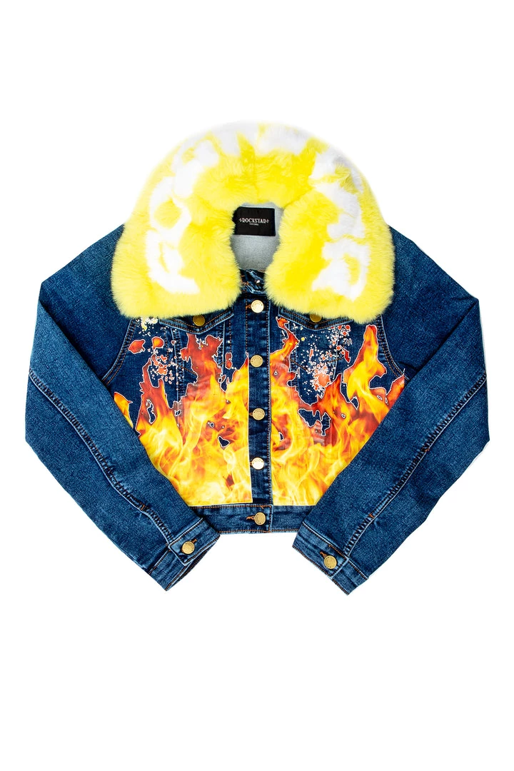 WOMENS JACKETS FLAMA DENIM JACKET-MED. WASH 1 WOMENS JACKETS FLAMA DENIM JACKET-MED. WASH