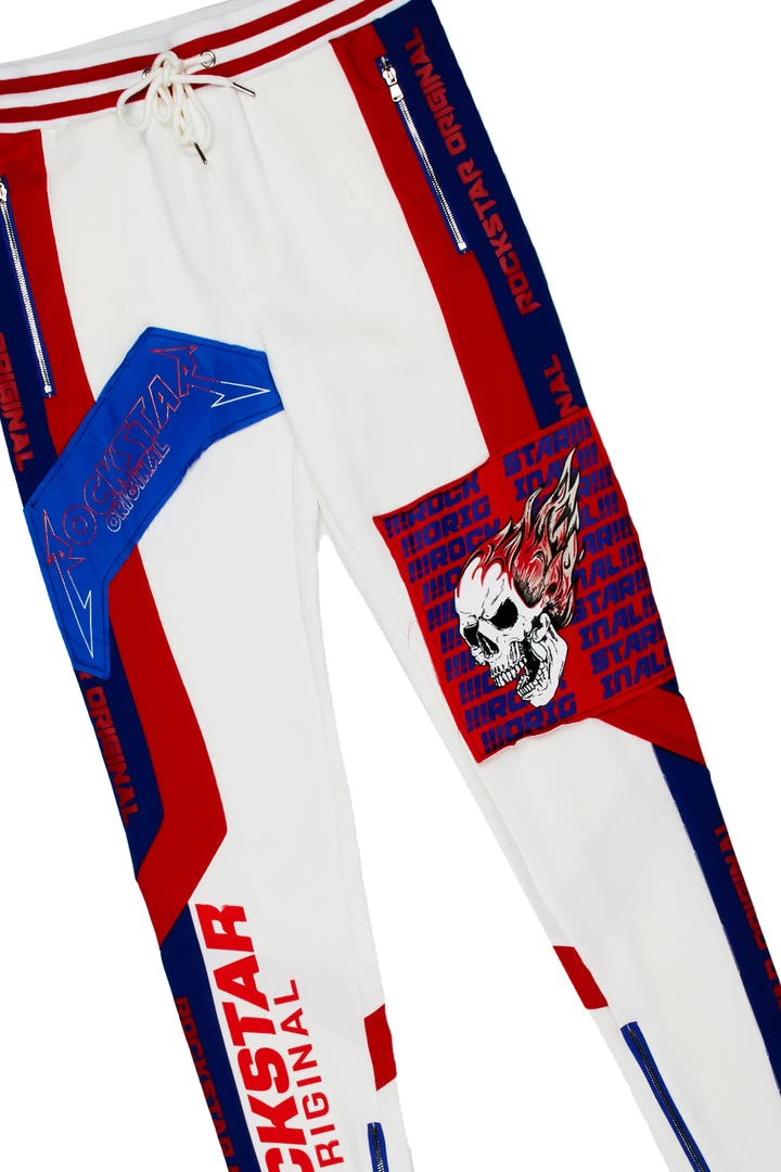 MENS TRACK SETS ELI T-SHIRT/TRACK PANT SET-WHITE 3 MENS TRACK SETS ELI T-SHIRT/TRACK PANT SET-WHITE