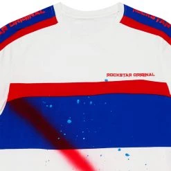 MENS TEES Tops ELLIS PAINTER T-SHIRT-WHITE/RED