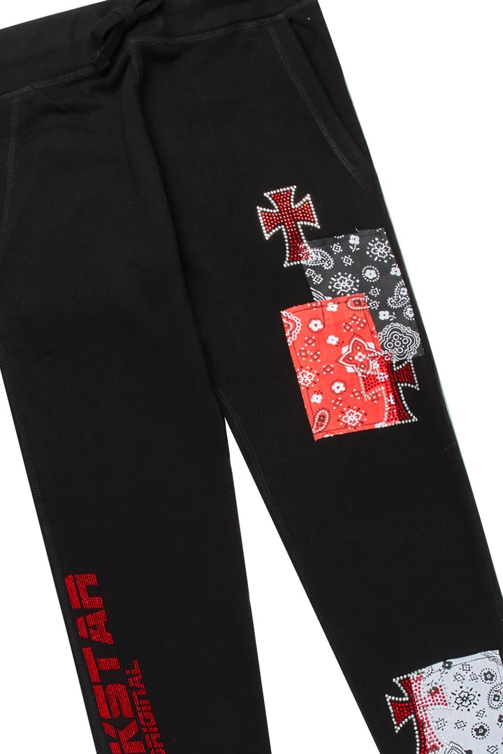 MENS TRACK SETS ENOC DENIM JACKET/TRACKPANT SET-BLACK 3 MENS TRACK SETS ENOC DENIM JACKET/TRACKPANT SET-BLACK