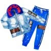 MENS TRACK SETS EVERETT DENIM JACKET/TRACKPANT SET-BLUE