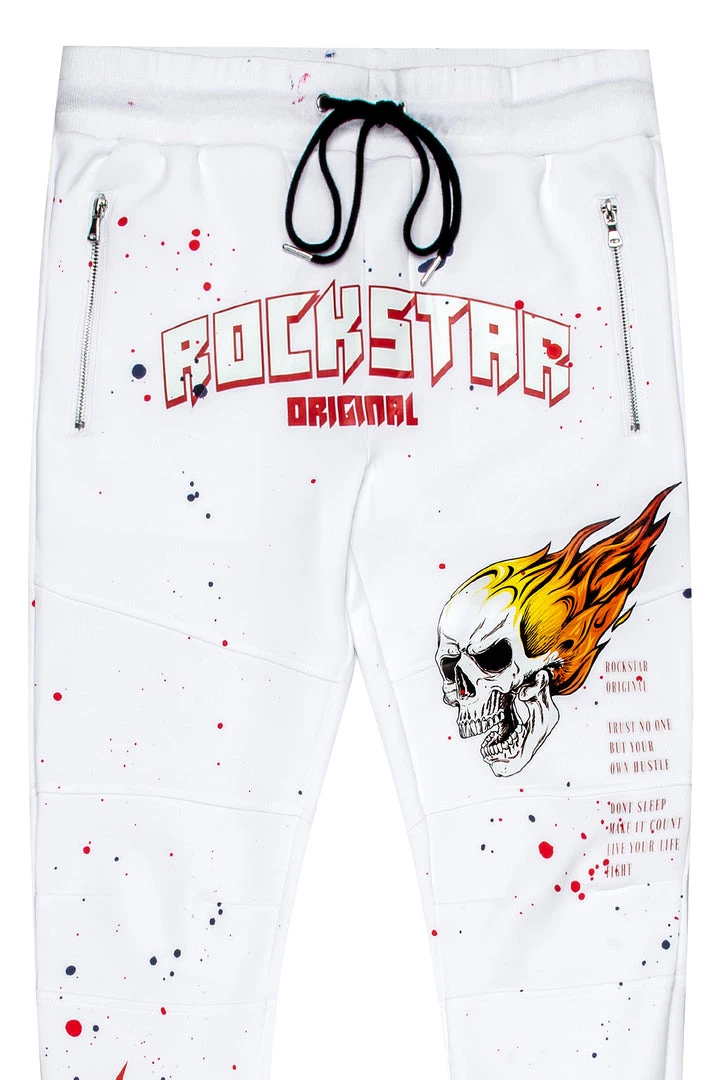 MENS PANTS Track Sets EVERETT TRACK PANT-WHITE/RED 2 MENS PANTS Track Sets EVERETT TRACK PANT-WHITE/RED