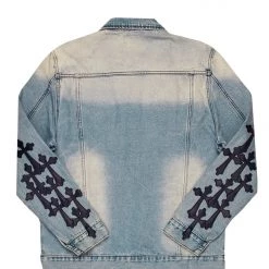 MENS DENIM JACKETS EXO PATCHWORK JACKET- BLUE