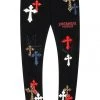 MENS JEANS Denim EXO PATCHWORK JEAN- BLACK MULTI