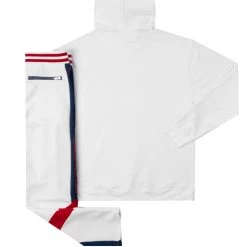 MENS TRACK SETS ELLIS HOODIE TRACK SET-WHITE 7 MENS TRACK SETS ELLIS HOODIE TRACK SET-WHITE