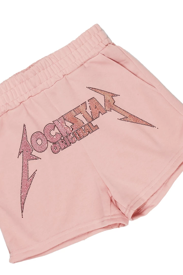 WOMENS SHORT SETS FALLON SHORT SET-PINK 7 WOMENS SHORT SETS FALLON SHORT SET-PINK