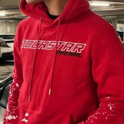 MENS HOODIES & SWEATSHIRTS Fidel Painter Hoodie (Red) Tops