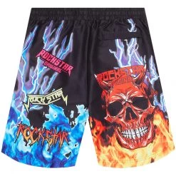 MENS SWIM FLARE SWIM SHORT- BLACK Shorts 5 MENS SWIM FLARE SWIM SHORT- BLACK Shorts