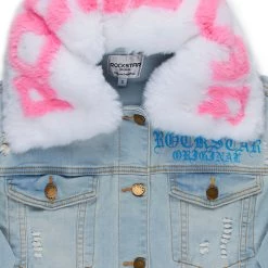 WOMENS JACKETS FLORA DENIM JACKET-LIGHT WASH