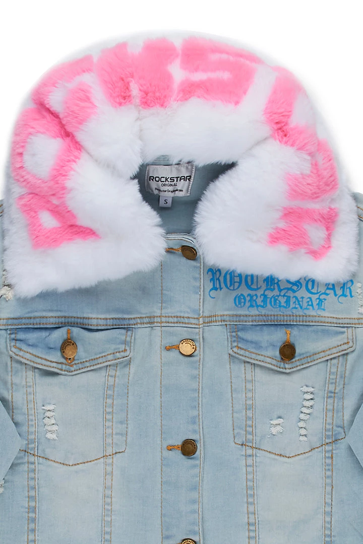 WOMENS JACKETS FLORA DENIM JACKET-LIGHT WASH 2 WOMENS JACKETS FLORA DENIM JACKET-LIGHT WASH