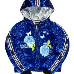 WOMENS OUTERWEAR FLORA PUFFER JACKET-BLUE