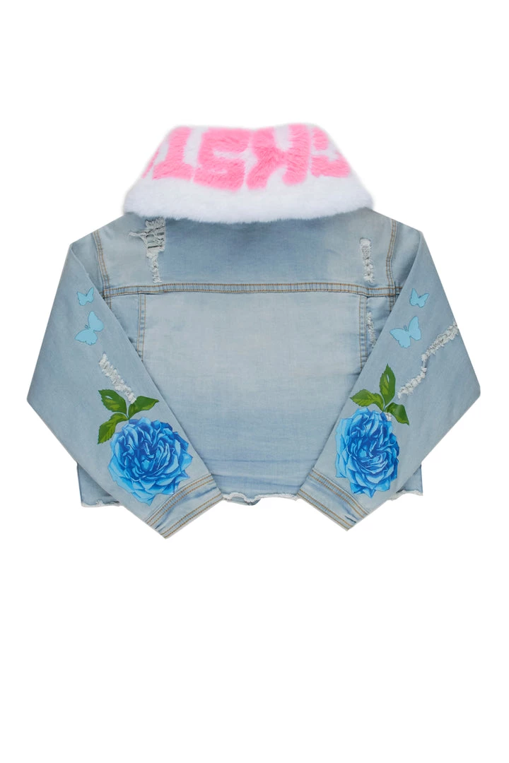 WOMENS JACKETS FLORA DENIM JACKET-LIGHT WASH 6 WOMENS JACKETS FLORA DENIM JACKET-LIGHT WASH