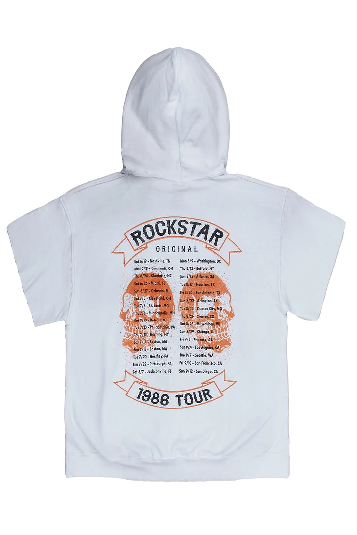 MENS HOODIES & SWEATSHIRTS FURY SHORT SLEEVE HOODIE-WHITE 3 MENS HOODIES & SWEATSHIRTS FURY SHORT SLEEVE HOODIE-WHITE