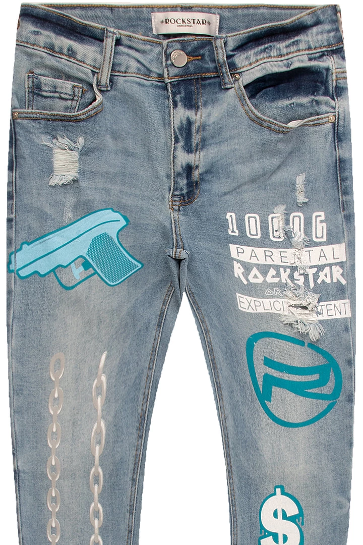 WOMENS JEANS RUBI ROSE FETTI JEAN - BLUE 8 WOMENS JEANS RUBI ROSE FETTI JEAN - BLUE