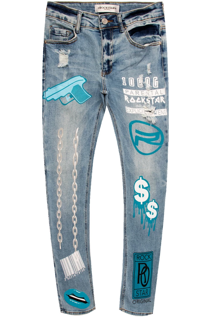 WOMENS JEANS RUBI ROSE FETTI JEAN - BLUE 7 WOMENS JEANS RUBI ROSE FETTI JEAN - BLUE